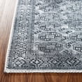 thumbnail image 3 of Retro Oriental Geometric Power-Loomed Indoor Area Rug or Runner, 3'6" X 5'6", Charcoal by Blue Nile Mills, 3 of 6
