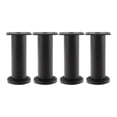 thumbnail image 1 of Inteprter Muebles de metal ajustables, camas, altura creciente, altura antideslizante con muebles de altura, todo aumento de altura Decoración del hogar negro 4 piezas 【12-18 CM】, 1 of 6