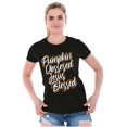 thumbnail image 3 of Fall Pumpkin Obsessed Jesus Blessed Womens Slim Fit Graphic Tee Brisco Brands L, 3 of 5