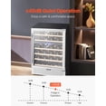 thumbnail image 4 of VEVOR Wine Cooler, 46 Bottle Dual Zone Wine Fridge, Built-in & Freestanding Fridge with Glass Door, Adjustable Shelves, Digital Temperature Control, Wine Cooler Refrigerator for Home, Office, Bar, 4 of 9