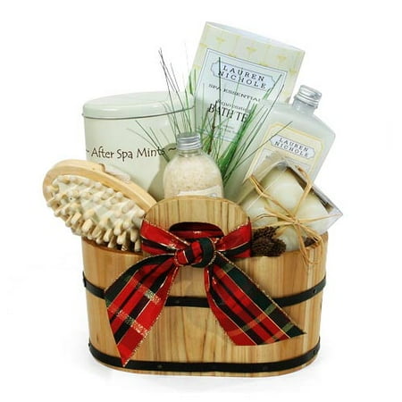 Lemongrass & Ginger Wooden Spa Basket