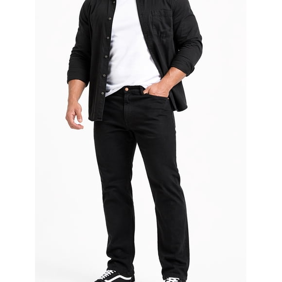 Jeans Hombre Recto Tallas Grandes Negro Edward's 2622 T42