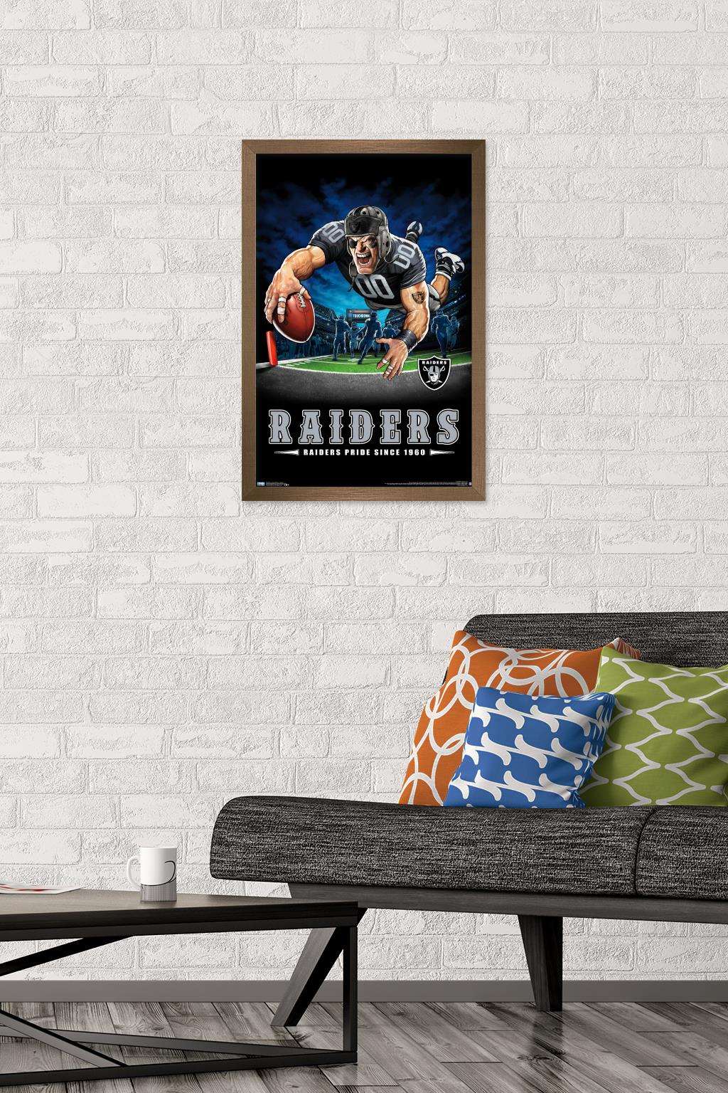 NFL Las Vegas Raiders – End Zone 20 Wall Poster, 14.725" x 22.375", Framed