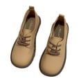 thumbnail image 2 of Cameland Chaussures à Bout Rond en Cuir à Petit Lien Talon Plat Chaussures Simples pour Dames Résistantes à l'Eau, 2 of 8