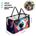 thumbnail image 2 of Pixel Dog Large-capacity Foldable Reusable Shopping Bag: Oxford Cloth, Storage Bins, Collapsible Bucket, Storage Bin, 2 of 7