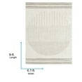 thumbnail image 3 of Livabliss Washable Rugs for Living Room, 7x9 Fossay Shag Global Light Beige Area Rug, Bedroom Dining Room Home Decor Stain Resistant Carpet (6'7" x 9'), 3 of 7