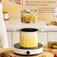 thumbnail image 3 of kitchen Deep Fryer,kitchen deep fryer pot, Large Capacity Oil Fryer and Filter Cup Combo, 304 Stainless Steel 2 in 1 Oil Strainer Filter Pot 1160z/3L, Portable Outdoor Cooking Pot, 3 of 7