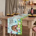 thumbnail image 2 of Table Runners 70 Inches Long Dress Scarves, Easter Farmhouse Coffee/Dining/Kitchen Table Decor, Holiday Table Runner, Spring Easter Eggs Bunny Farmhouse Wooden Grain 13x70 Inch, 2 of 9
