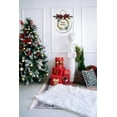 thumbnail image 5 of Happy Christmas Sign Front for Door Decoration, 12 in Round Wood Wreaths Wall Hanging Outdoor, Farmhouse, Porch, for Spring Summer Fall All Seasons Holiday Christmas, 5 of 5