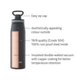 thumbnail image 3 of Borosil - Stainless Steel Hydra Gosports - Vacuum Insulated Flask Water Bottle, 600 Ml, Black, 3 of 4