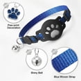 thumbnail image 4 of YujiCraft AirTag Cat Collar with Holder Compatible with Apple AirTag, Reflective Safety Breakaway Collar with Bell for Cats, Adjustable Kitten Collar (AirTag Not Included),Blue, 4 of 6