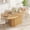 Natural, variant on 55.11"-70.86" Extendable Dining Table, with Striped Legs for Living Room & Kitchen(Walnut)