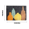 thumbnail image 2 of PureCasa Polyester Shower Bath Rug for Bathroom Toilet, Non-Slip Household Water Absorbent Floor Mats for Entrance Bedroom Kitchen, Abstract Modern Home Decor Doormats, 1PC, 16"x24", Yellow, 2 of 7