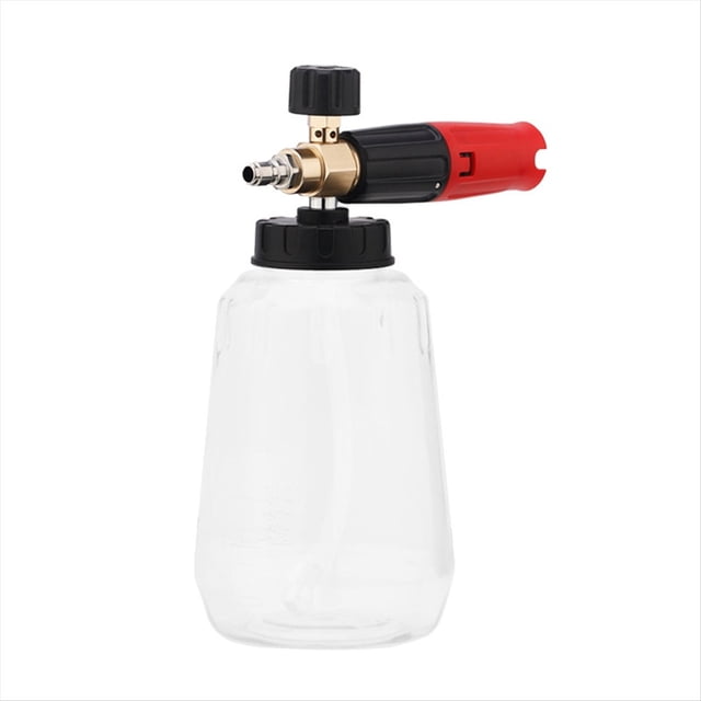 Hidrolimpiadora de Alta Presión para Coche, Capacidad de 1 L, Boquilla Ajustable de Conexión Rápida de 1/4 Pulgadas, Color Negro y Rojo