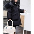 thumbnail image 4 of XIMIN Teen Girls Long Winter Parka Coats Faux-Fur Hood Thick Warm Insulated Puffer Jackets with Fur Trim Hood Kids Quilted Oversized Pockets Stylish Thermal Down Outwear, 4 of 5
