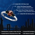 thumbnail image 2 of Gem Stone King 925 Silver and 10K Yellow Gold Red Garnet and Black Onyx Engagement Ring for Women | 1.26 Cttw | Oval Checkerboard 7X5MM | Gemstone January Birthstone | Size 7, 2 of 6