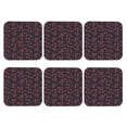 thumbnail image 2 of Lsque Red Hearts Pattern 4" Drink Coasters Set of 6, Leather Absorbent Coasters, Table Coaster Set Decorative Coffee Cup Coasters Housewarming Gift,Square, 2 of 7