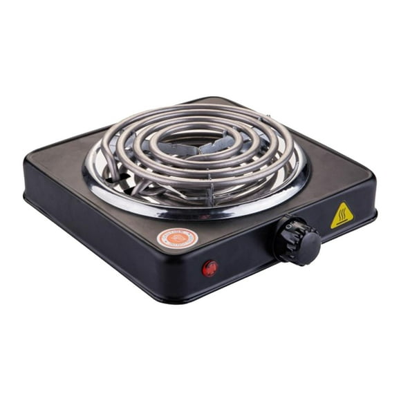 TISHITA Electric Coil Burner Burner Cooktop Adjustable Temperature Knob for Home, Travel, Outdoor Activities Countertop Coiled Burner Single1000W Black