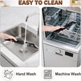 thumbnail image 6 of Small Triangle Roll-Up Dish Drying Rack Over the Sink Corner Kitchen Drainer Organizer Stainless Steel with Silicone Coating 1-Piece Universal Fit Black, 6 of 7