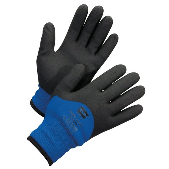 North by Honeywell NorthFlex-Cold Grip Winter Gloves, Small, Black/Blue