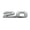 2.0 bright silver, variant on Automotive Accessory 3D ABS 2.0 2.5 Shaped Car Emblems Badge Decal Sticker Decorative Rear Trunk Badge Sticker