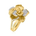 thumbnail image 5 of Ross-Simons 0.14 ct. t.w. Diamond Flower Ring in 18kt Gold Over Sterling, Women's, Adult, 5 of 5