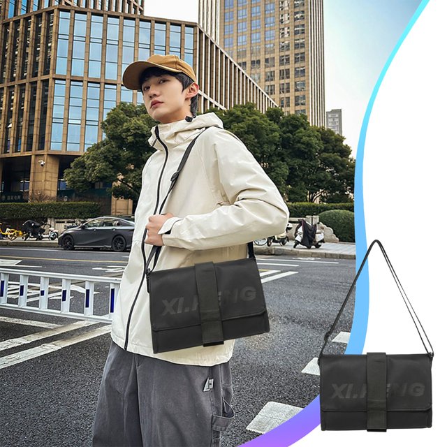 RKSTN Polyester Shoulder Pack Leisure Commuting Shoulder Bag Large Capacity Crossbody Bag Multifunctional Sturdy Practical Waterproof Shoulder Bag
