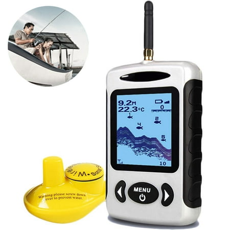 Reactionnx Wireless Fish Finder Sonar Sensor Portable Sonar Fishfinder LCD Display Depth Finders for Fishing Ice Fishing Kayak Fishing 90 Detect (Best Fishfinder For Kayak Fishing)