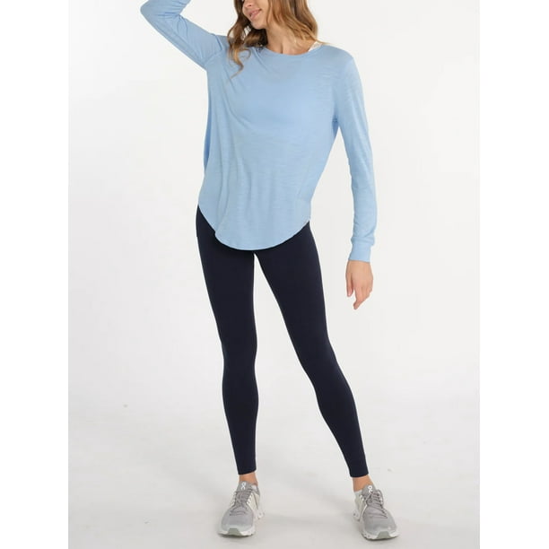 FAROOT Women Workout Tops Solid Color Long Sleeve Yoga Athletic