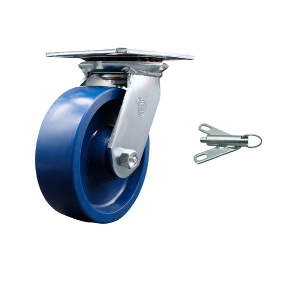 6 Inch Heavy Duty Solid Poly Caster with Ball Bearing and Swivel Lock SCC