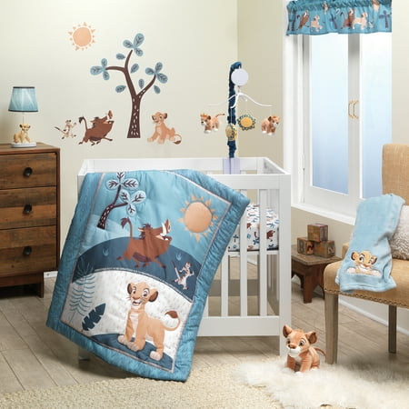 UPC: 0084122013308 | Lambs & Ivy Disney Baby Lion King Adventure Blue 3-Piece Mini Crib Bedding Set