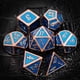 thumbnail image 3 of Haxtec-Juego de dados Dnd de Metal, dados D & D pesados ??para mazmorras y dragones, juegos de mesa de juego de rol Pathfinder, dados esmaltados, azul cobre, 3 of 5