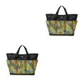 thumbnail image 1 of Maytalsory Sac de Rangement d'Outil Portable 1/2/3/5 pour le Stockage d'Outil Organisé Sac de Jardinage Intérieur Sangle Réglable Noir + Jaune Fleur 2PCS, 1 of 6
