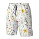 thumbnail image 4 of Balery Watercolor Floral A Traje de Baño Estilo Hawaiano para Hombre, Shorts de Secado Rápido con Bolsillos-Large, 4 of 6