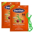 thumbnail image 1 of Floss Picks DenTek Fun Flossers para niños, sabor a frutas silvestres, 90 unidades, 1 of 9