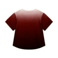 thumbnail image 3 of Inglocry Oversized T-Shirts for Teen Girls Summer Tops Tie Dye Short Sleeve vneck Tee Shirts Vintage Tops Red 3-4 Years, 3 of 4