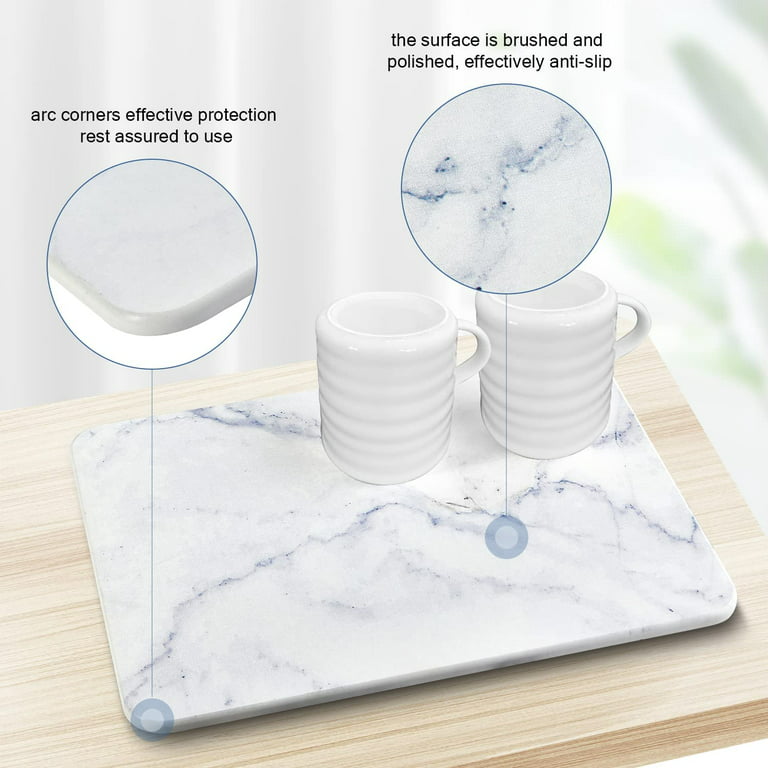Stone Drying Mat For Kitchen Counter, Super Absorbent, Heat