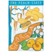 The Peach State Georgia Orange 19 x 13 Polyester Small House Flag