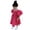Hot Pink, variant on Girls Puff Sleeve Dress Square Neck Bowknot Tie Back Cute Summer Midi Dresses with Polka Dots Print (4 Years, Hot Pink)