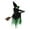 Green, variant on 4.3ft Halloween Decorations Witch Garden Stakes, Witch Riding a Broomstick Yard Decor, Haunt House Props for Outdoor Garden Lawn Party Decor