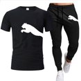 thumbnail image 2 of 2022 Verano Nuevo Camiseta De Hombre + Pantalones Traje De Deportes Marca Logo Impresión Casual Moda Algodón Ropa De Manga Cortapangjing, 2 of 4