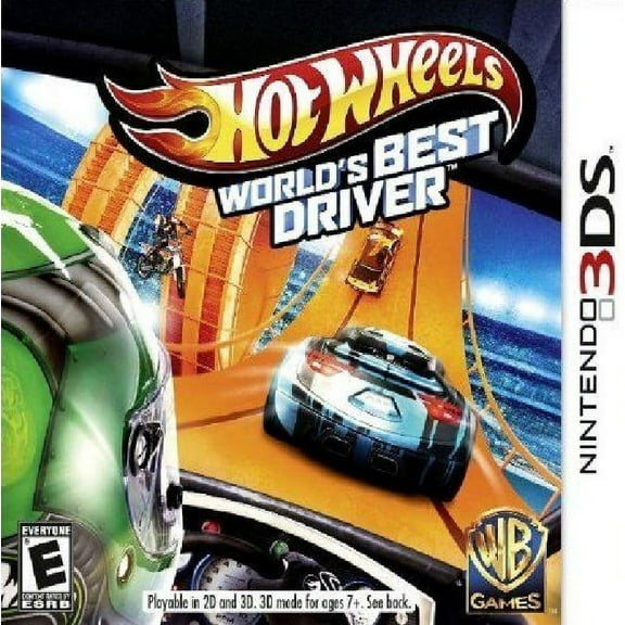 Restored Hot Wheels: World's Best Driver (Nintendo 3DS, 2013) Racing Game (Refurbished)