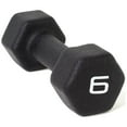 thumbnail image 1 of CAP Barbell, Black Neoprene Dumbbell, 6lb Single, 1 of 4