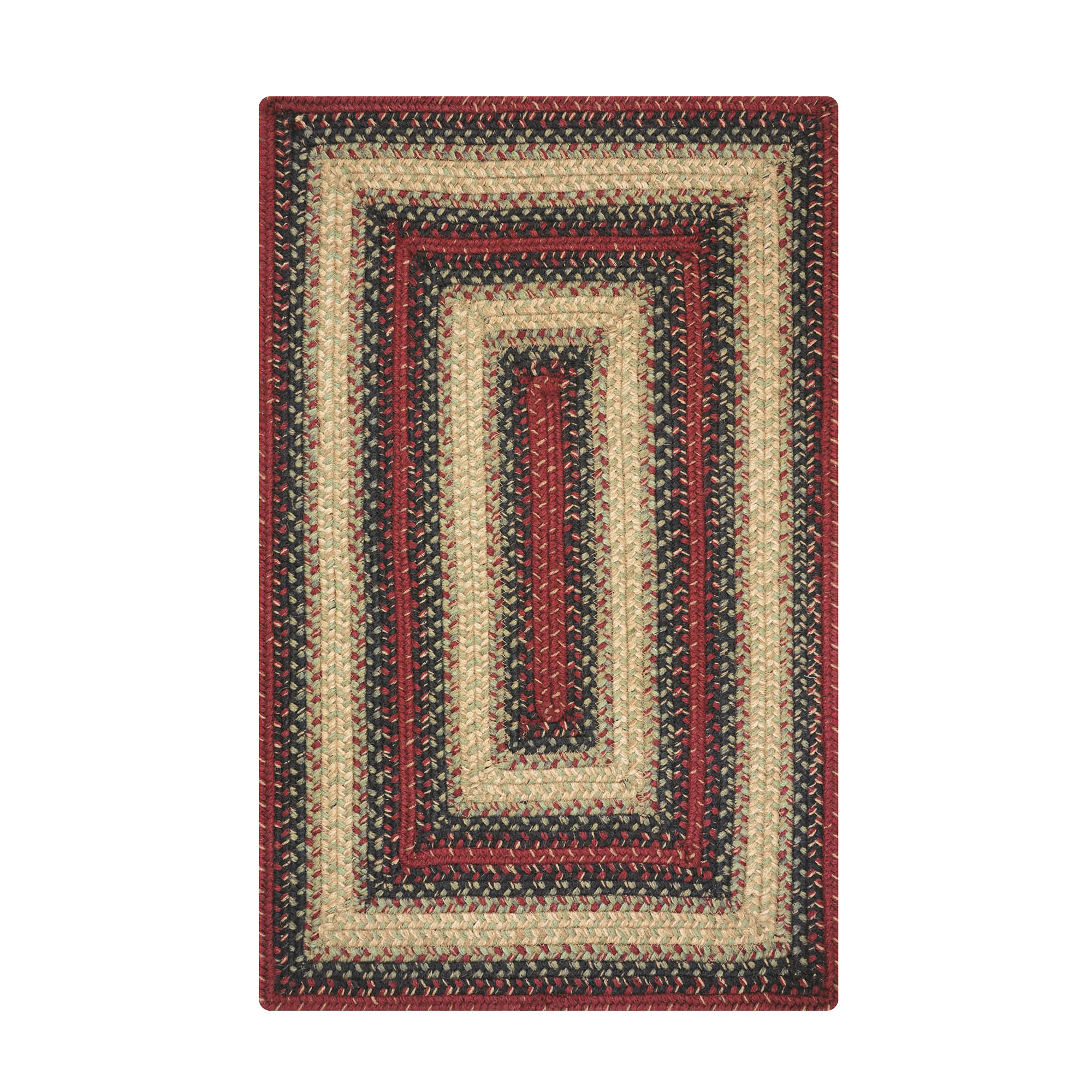 Rectangular Highland Jute Braided Rug 4 x 6'