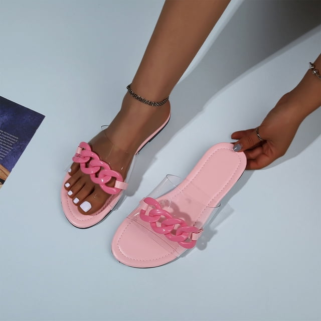 Sandalias de verano para mujer Sandalias planas sin cordones Zapatos romanos Sandalias informales con punta abierta Wmkox8yii ytu8461