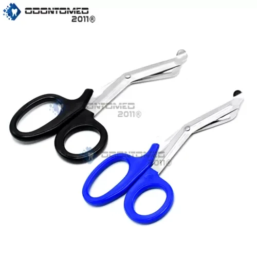 2 Pcs ( Black & Blue ) 7.25” Utility Bandage Trauma Emt Shears Scissors