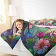 thumbnail image 3 of Erosebridal Chic Hummingbird Bedding Comforter Set for Girls, Pink Flower Floral King Bedding Sets, Pink Reversible, 7pcs, 3 of 5