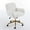 Beige, variant on PORKISS Vanity Chair with Back, Home Office Chair, Ergonomic Home Desk Chair with Artificial Rabbit Hair, Adjustable Swivel Task Computer Chair with Arm, Wheels, Beige