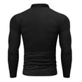 thumbnail image 4 of pstuiky Camisas suaves de manga larga para hombre, Camiseta de manga larga con cuello alto falso de color liso para hombre, con múltiples botones y preimpregnación Tops de hombre l, 4 of 5