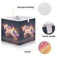 thumbnail image 3 of Foldable Fabric Storage Bin Home Cubes Clothing Organizer Bins Large Collapsible Box Basket for Home Organizer Glowing Flying Unicorn, 3 of 8